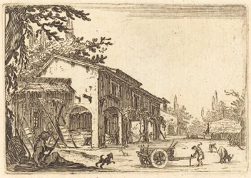 Binnenplaats van een boerderij