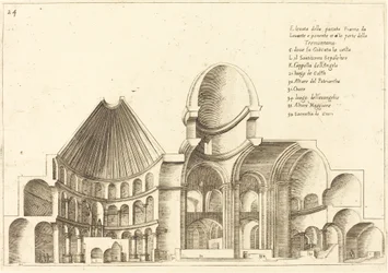 Doorsnede van de Heilig Grafkerk