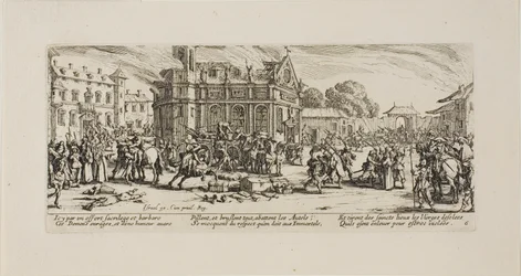Vernietiging van een klooster, plaat zes uit De ellende van de oorlog