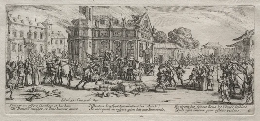 Verwoesting van een klooster