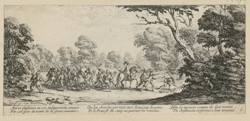 Ontmaskering van de misdadigers, blad 9 van de reeks „De gruwelen van de oorlog”