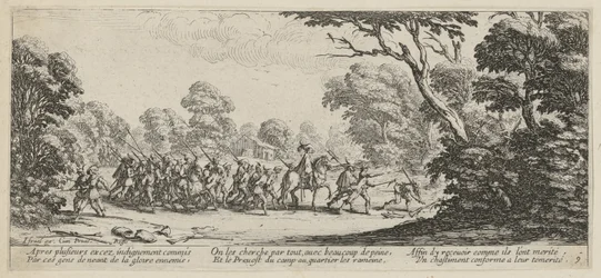 Ontmaskering van de misdadigers, blad 9 van de reeks „De gruwelen van de oorlog”