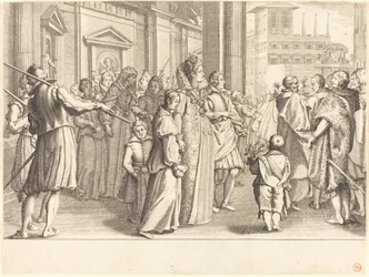 Groot Hertogin bij de Processie van de Jonge Meisjes