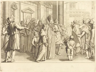Grote Hertogin bij de Processie van de Jonge Meisjes