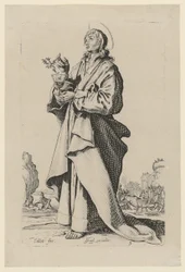 De heilige Johannes de Evangelist, blad 8 uit de serie „Jezus, de twaalf apostelen en Maria“