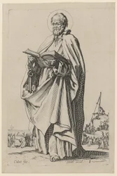 Sint-Petrus, blad 4 uit de serie „Jezus, de twaalf apostelen en Maria“