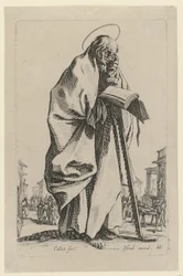 De heilige Simon, blad 14 uit de serie „Jezus, de twaalf apostelen en Maria“