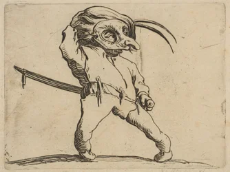 LHomme Masqué aux Jambes Torses De Gemaskerde Man met Kromme Benen, uit Varie Figure
