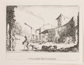 De verloren zoon hoedt de varkens, uit de serie Het leven van de verloren zoon