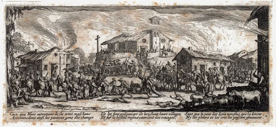 De ellende en tegenspoed van de oorlog ... (gravure)