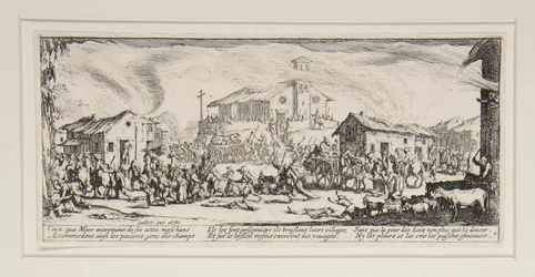 Les grandes miseres de la guerre: No. 7 - Plundering en brandstichting van
