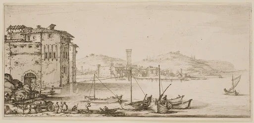 Het laden van de koopwaar, uit de serie „De landschappen van Florence“