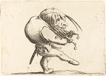 Man die een Rooster Schraapt