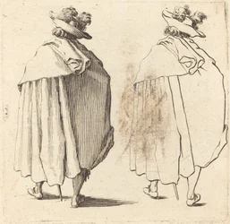 Man in Mantel, van Achteren Gezien