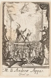Martelaarschap van Sint-Andreas, plaat drie uit De Martelaars van de Apostelen