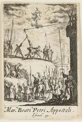Martelaarschap van Sint Petrus, plaat één uit De Martelaars van de Apostelen