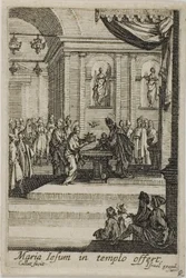 Maria presenteert Christus in de tempel, uit Het leven van de Maagd
