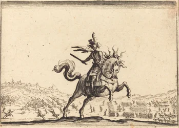 Militaire Commandant te Paard