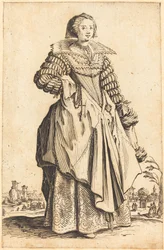 Adellijke vrouw met grote kraag