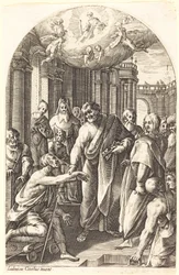 Petrus en Johannes genezen de lamme