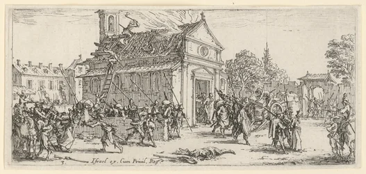Plundering van een klooster