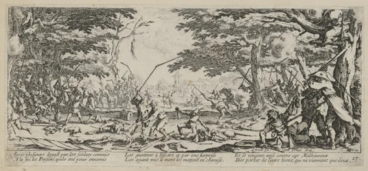 De wraak van de boeren, blad 17 van de aflevering „De verschrikkingen van de oorlog”