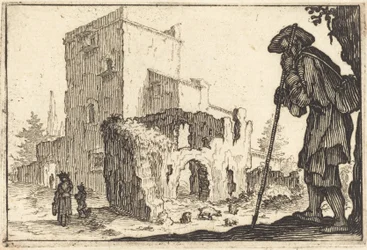 Herder en ruïnes