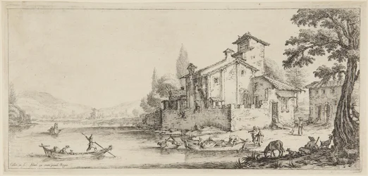 De boottocht, uit de serie Diverse Vedute Designate in Fiorenza (Diverse landschappen ontworpen in Florence)