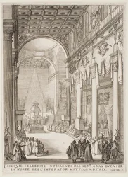 De katafalk van keizer Matthias
