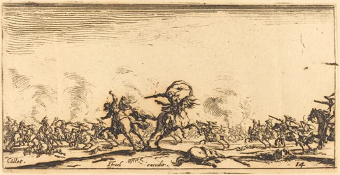 De cavaleriegevecht met pistolen