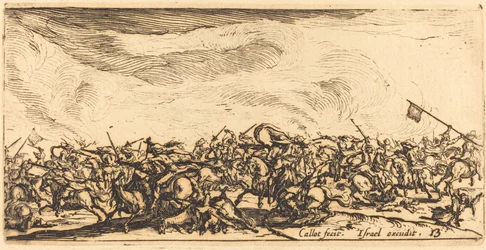 De cavaleriegevecht met zwaarden