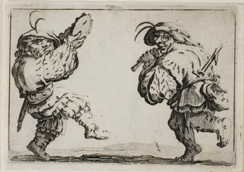 De dansers met een fluit en een tamboerijn, uit De Caprices