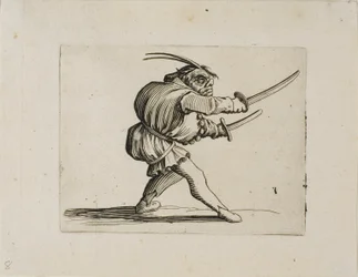 De duellist met twee zwaarden, uit Varie Figure Gobbi