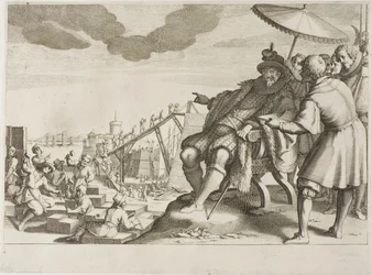 De Groothertog versterkt de haven van Livorno, uit het leven van Ferdinando I de’ Medici