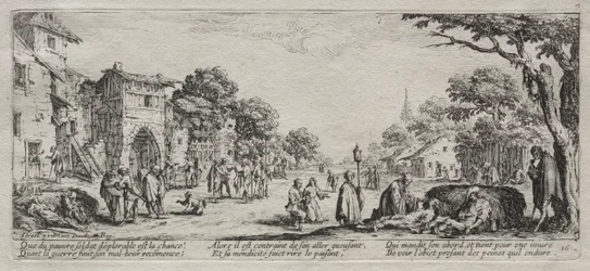 De grote ellende van de oorlog: De bedelaars en de stervenden, 1633