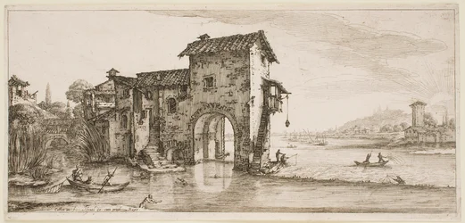 De molen aan de rivier, uit de serie “De landschappen van Florence”