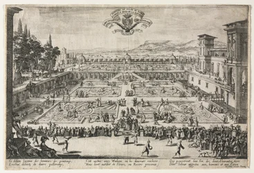 De paleistuinen in Nancy, 1625