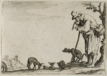 De herder die een fluit speelt, uit De Caprices