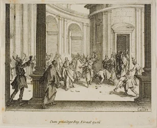 De steniging van Jezus, uit Het Nieuwe Testament