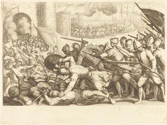 De Troepen die de Poort van een Stad Forceren, ca. 1614