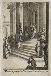 De maagd Maria gepresenteerd in de tempel, uit Het leven van de maagd