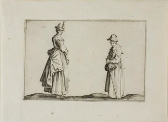 Twee vrouwen in profiel, uit De Caprices