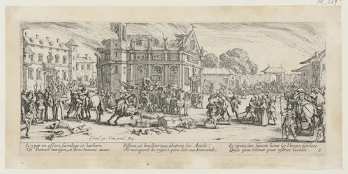 Verwoesting van een klooster, plaat 6 uit de reeks „Ellende van de oorlog“
