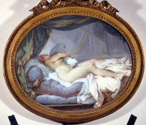 Vrouw die een kussen uitwringt. Jacques Charlier