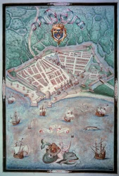 Zicht op de stad Le Havre
