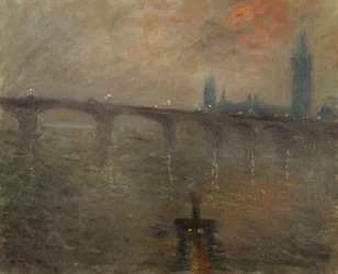 Avond, Westminster vanaf Waterloo Bridge