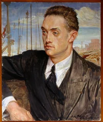 Portret van de Franse schrijver Henri de Montherlant (1896-1972)