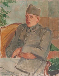 Portret van de pianist en componist Francis Poulenc 1899-1963, 1920