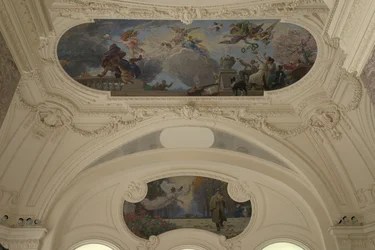 Decoratie van het noordelijke paviljoen van het Petit Palais - De triomf van Parijs (plafond) - Parijs, intellectuele hoofdstad