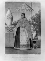 Incaprinses in nationale klederdracht, 1852